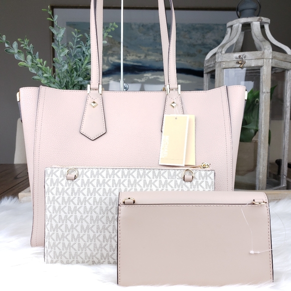 🌺NWT Michael Kors 3 in 1 Kimberly Tote bag ballet - Picture 3 of 8